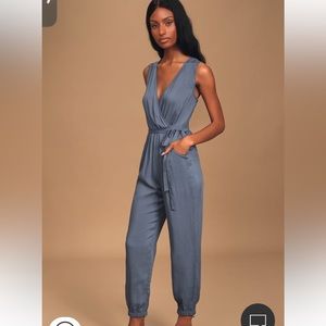 Lulus Denim Blue Jumpsuit